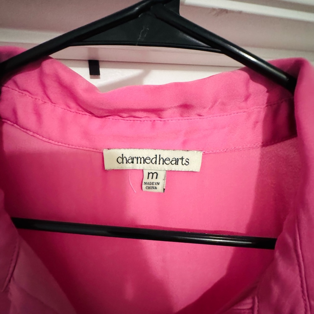 Pink Button-Up Blouse - Picture 2 of 2